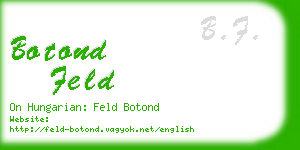 botond feld business card